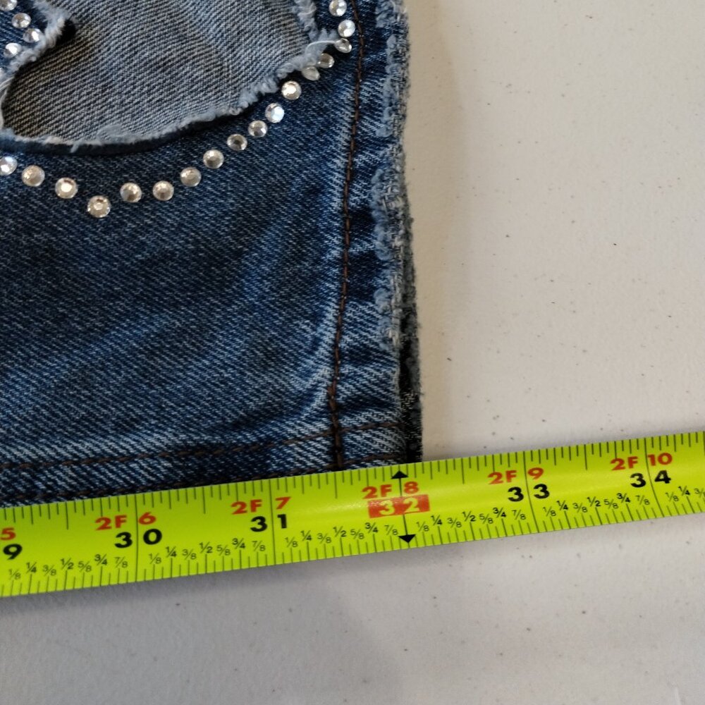 PTCL Laser Cut Heart Embellished Jeans Size 25 NWT - Picture 16 of 16